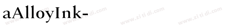 aAlloyInk字体转换