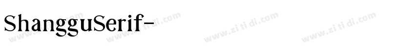 ShangguSerif字体转换
