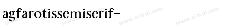 agfarotissemiserif字体转换