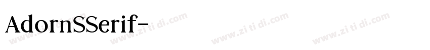 AdornSSerif字体转换