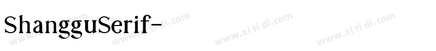 ShangguSerif字体转换