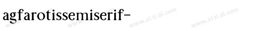 agfarotissemiserif字体转换