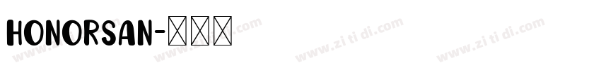 honorsan字体转换