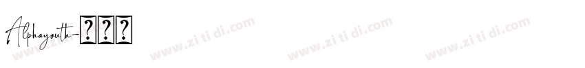 Alphayouth字体转换