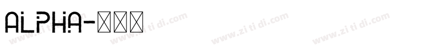 Alpha字体转换