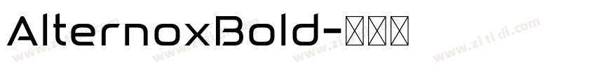 AlternoxBold字体转换