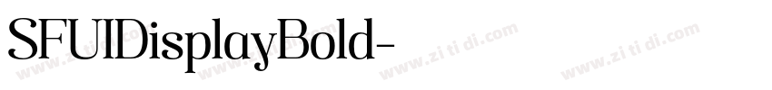 SFUIDisplayBold字体转换