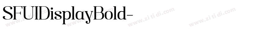 SFUIDisplayBold字体转换