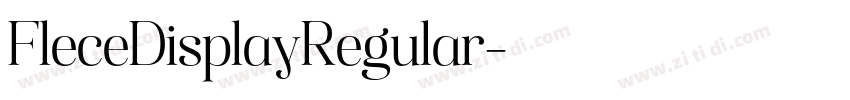 FleceDisplayRegular字体转换