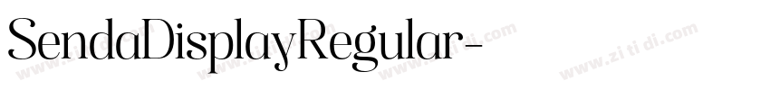 SendaDisplayRegular字体转换 SendaDisplayRegular字体转换