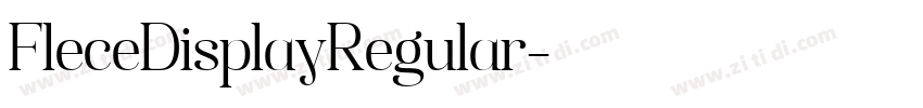 FleceDisplayRegular字体转换