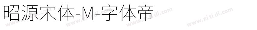 昭源宋体-M字体转换