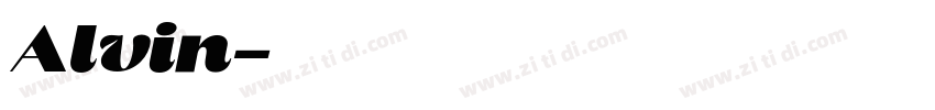 Alvin字体转换