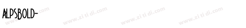 AlpsBold字体转换
