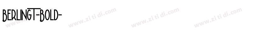 BerlingT-Bold字体转换
