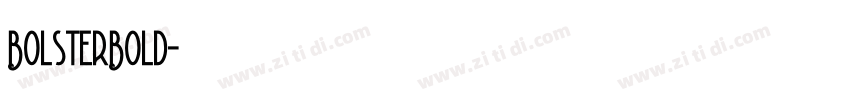 BolsterBold字体转换