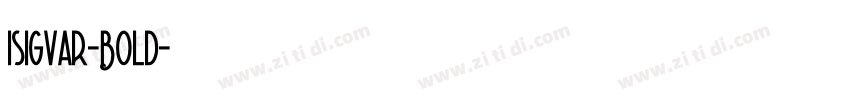 Isigvar-Bold字体转换