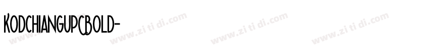 KodchiangUPCBold字体转换