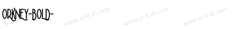ORKNEY-BOLD字体转换