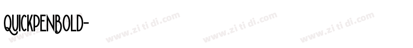 QuickpenBold字体转换