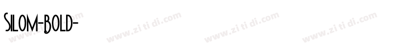 Silom-Bold字体转换