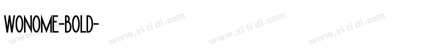 wonome-bold字体转换