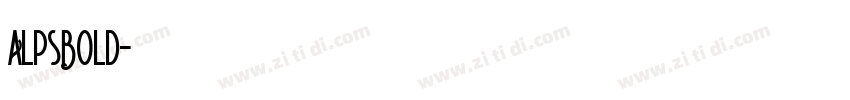 AlpsBold字体转换
