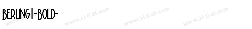 BerlingT-Bold字体转换