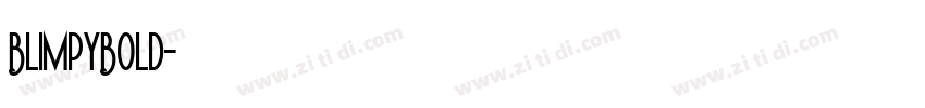 BlimpyBold字体转换