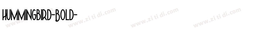 Hummingbird-Bold字体转换