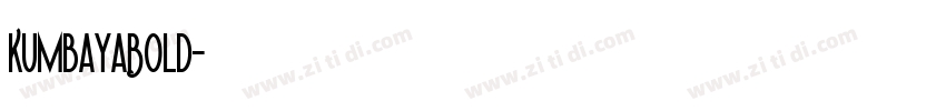 KumbayaBold字体转换