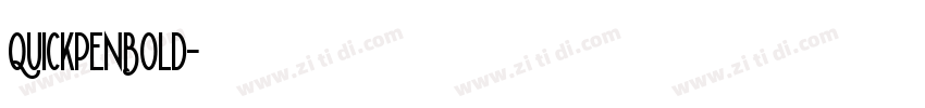 QuickpenBold字体转换