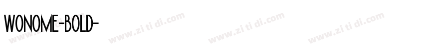 wonome-bold字体转换