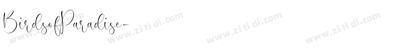 BirdsofParadise字体转换
