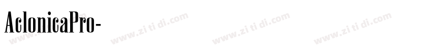 AclonicaPro字体转换