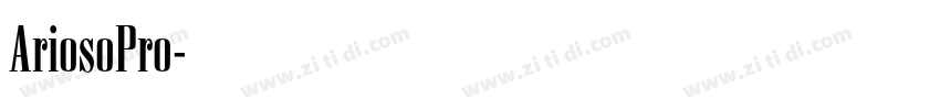 AriosoPro字体转换