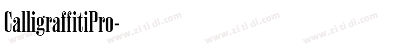 CalligraffitiPro字体转换