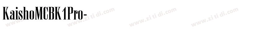 KaishoMCBK1Pro字体转换