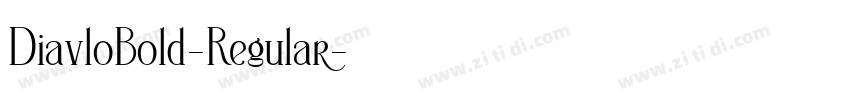 DiavloBold-Regular字体转换