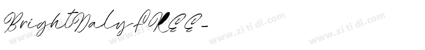 BrightDalyFREE字体转换