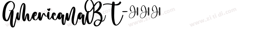 AmericanaBT字体转换