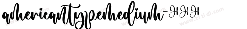 americantypemedium字体转换