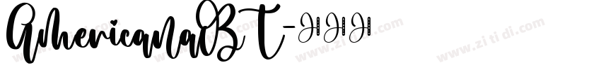 AmericanaBT字体转换