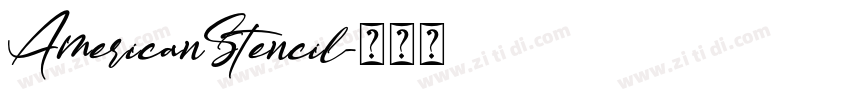 AmericanStencil字体转换