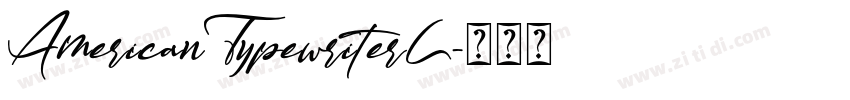 AmericanTypewriterL字体转换