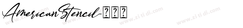 AmericanStencil字体转换