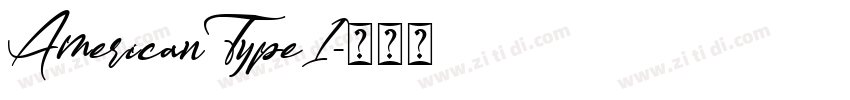 AmericanTypeI字体转换
