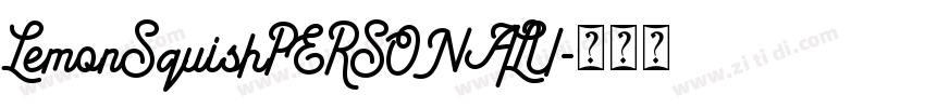 LemonSquishPERSONALU字体转换