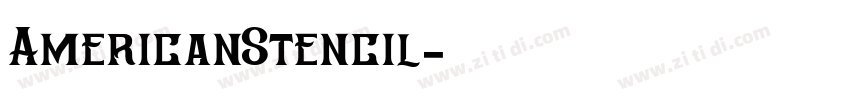 AmericanStencil字体转换