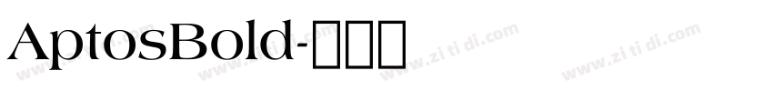 AptosBold字体转换